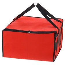 Insulated Pizza Bag, 1Pcs 24x24x14 Inches Non-woven Fabrics Grocery Bag (Red)