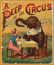 circus elephant vintage having