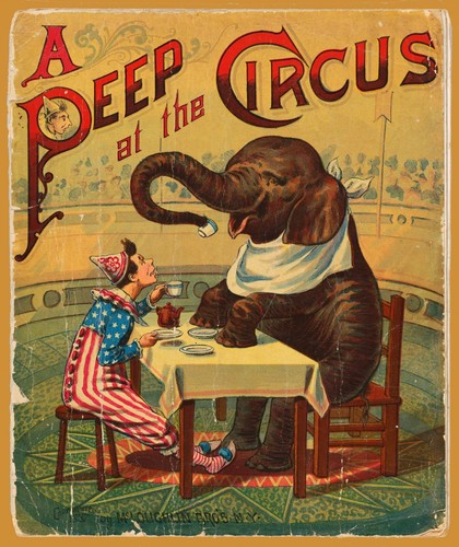 Circus elephant vintage having - circus,