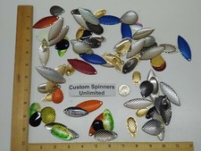 1/2lb 100+ MEDIUM Custom Spinner Blades - Colorado Willow French Silver Gold NEW