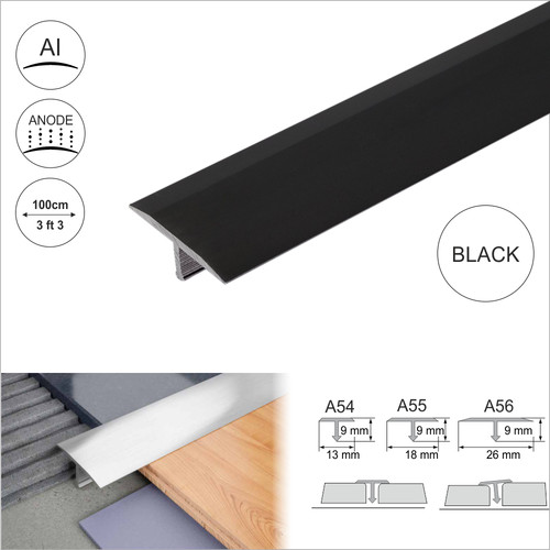 Aluminium bar threshold - aluminium, t