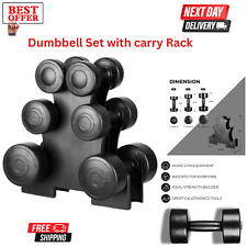 Dumbbell Set with Carry Rack