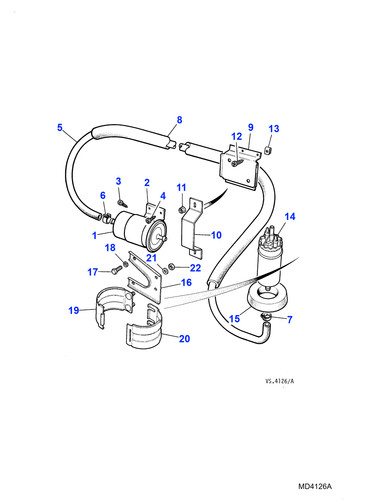Jaguar genuine fuel pump strap - fuel,
