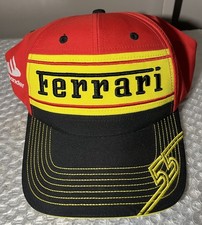 Carlos Sainz Jr Cap Hat Official Ferrari #55 F1 Formula 1 SnapBack Monza Edition
