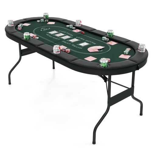Costway foldable poker - poker, table