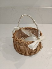Wooden Flower Girl Basket With