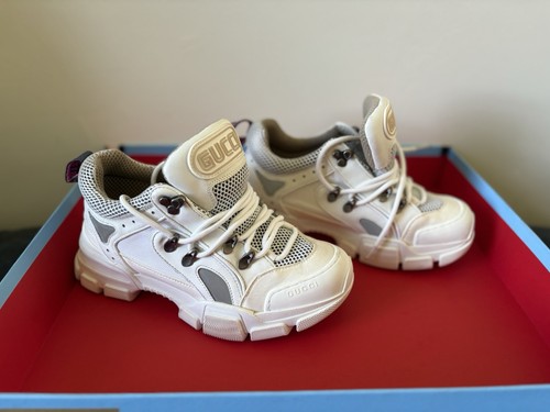 Gucci flashtrek white trainer - gucci,