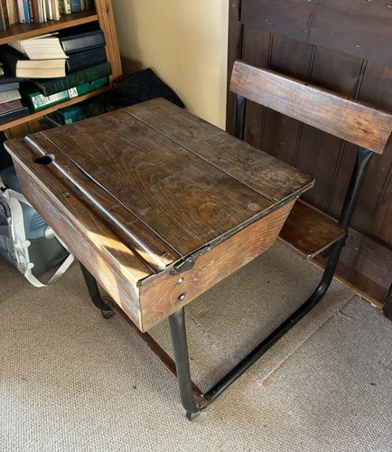 Vintage child school desk - child's,
