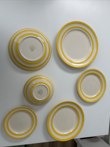 Green cornishware yellow - t,