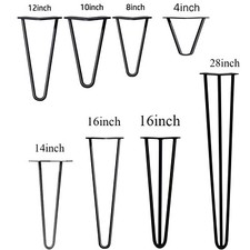 Hairpin table legs - 4", -28"