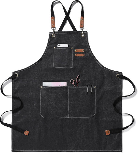 Cotton canvas apron adjustable - cotton,