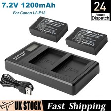 2Pcs LP-E12/E12 Battery For