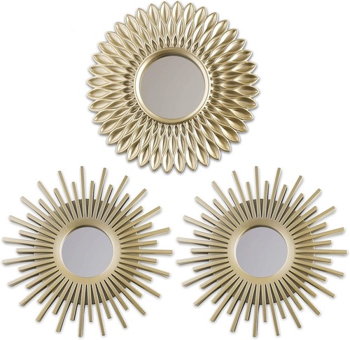 Gold round wall mirrors pack - mirrors,