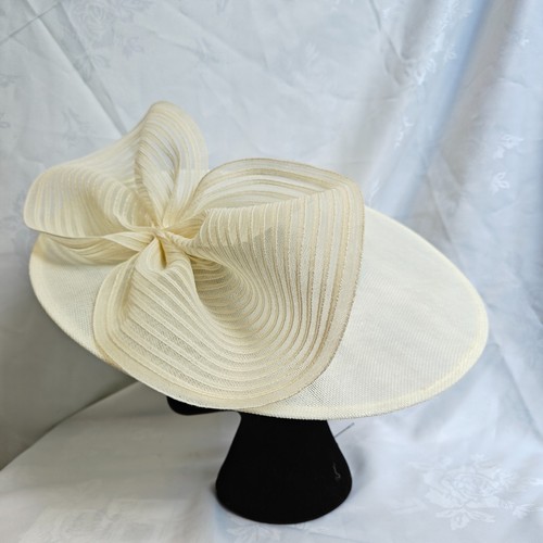 Ivory cream bow wide - bow,