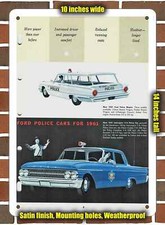 Metal Sign - 1961 Ford Police