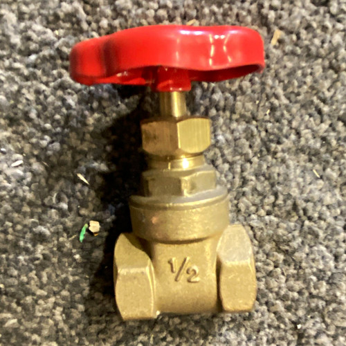 Brass manual gate valve - manual, 1/2