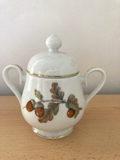Vintage Noritake Sugar bowl lidded Acorn Design, Arklow  Irish Pottery