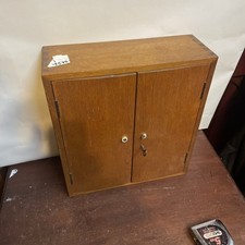 Vintage Mahogany Medicine Cabinet With Key32x12x15cm
