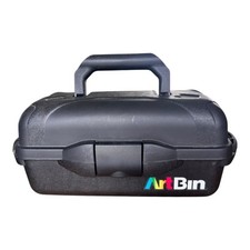 ArtBin Black Plastic Portable Art Supply Storage Case Toolbox Organizer Handle