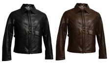 Indiana Jones LOST ARK Dark Brown Black Genuine Leather Riders Bilker Jacket