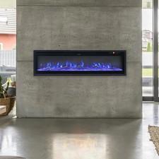 Led fireplace media wall fire - led,