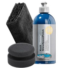 Koch Chemie Shine Speed Polish 500ml Hand Polish Set Car Polish Sponge Cloth