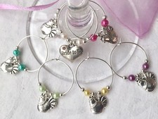 HEN PARTY Wine Glass Charms Favours Hen Do Night favour bag filler accessories.