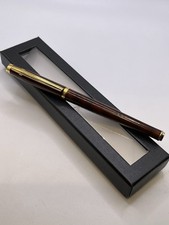 Elysee En Vogue Rollerball Pen Brown Lacquer Gold Plated Trim Germany