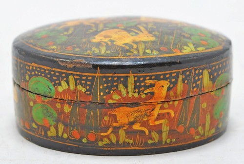 Vintage papermache round - vintage,