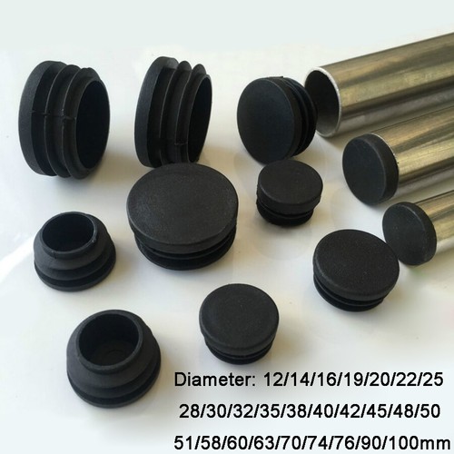 Round plastic black blanking - plastic,
