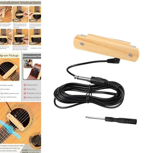 Clip acoustic guitar pickup - clip-on,