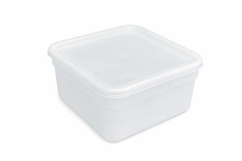 Square ice cream tub - cream, &