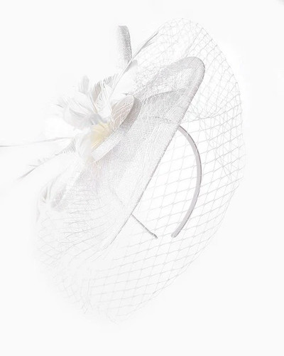 Women large veil feather - veil,