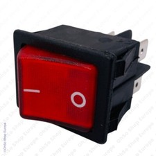 RED ON OFF ROCKER Illuminated
