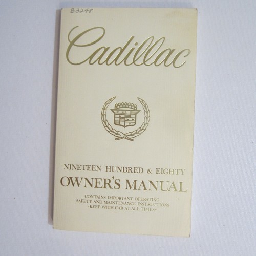 1980 cadillac owners manual - 1980,