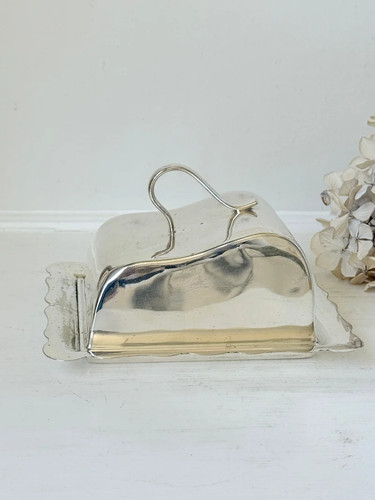1930s silver plate butter - butter, dish