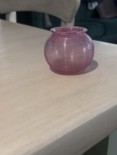 Cranberry Glass  ribbed