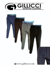 MENS WARM HEAVY FORMAL WORK CASUAL PLAIN CORD CORDUROY TROUSERS WITHOUT BELT