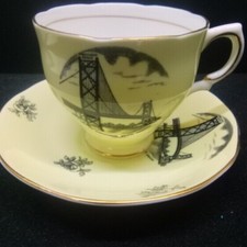 Salisbury Fine Bone China Tea Cup & Saucer  The Ambassador Bridge Windsor #5