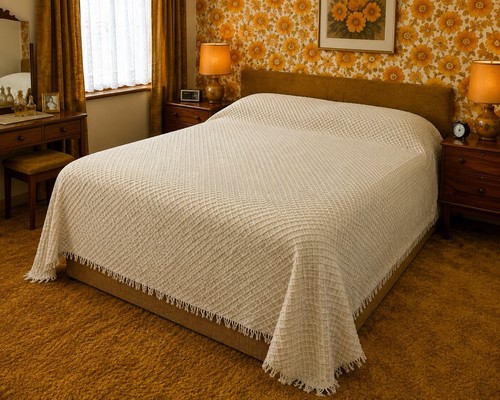 Vintage candlewick bedspread - vintage,