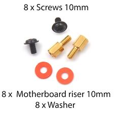 24PCS Computer PC Screw Standoffs Kit Case For Motherboard Case Hard Disk Fan UK