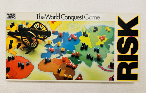 Vintage 1985 risk board game - board,