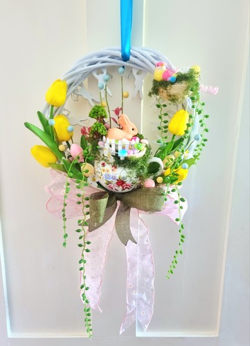 Cottagecore easter wreath - cottagecore,