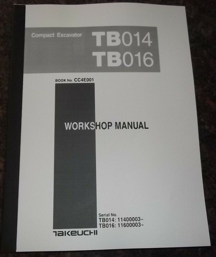 Takeuchi tb014 tb016 compact - tb014,