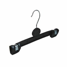 Black Plastic Clip Hangers For Hanging Clothes Towels Skirts Trousers 30cm.