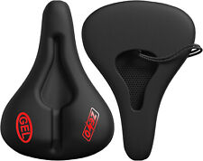 BIKE GEL SEAT COVER BICYCLE CUSHION SADDLE PAD PADDED SOFT EXTRA COMFORT RIDE
