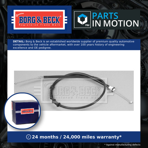 Handbrake cable rear - cable, left