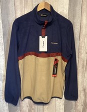 Berghaus Aslam Half Zip Micro Pullover Fleece Blue Natural New with Tags Large