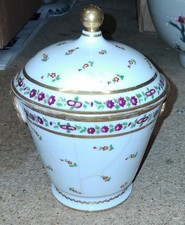 Old Paris French Porcelain Sevres Style Sucrier Sugar Bowl