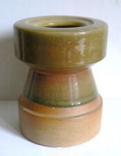 MARTIN SCHLOTZ HUGE SOLID VASE STUDIO POTTERY OCHRE YELLOW CRAQUELÉ GLAZE